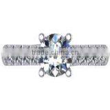 Round Cut Womens Solitaire With Accents Ring Mount094 thumbnail-1