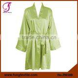 290208 New Style Short Plain Silk Robe thumbnail-2