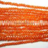 Carnelian Faceted Button Beads