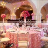 120 Round Tablecloth Satin Rosette Embroidery Table Cloth thumbnail-2