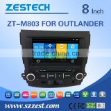 ZESTECH Dashboard placement and CE certification Car dvd GPS for mitsubishi outlander with GPS BT 3G DVD STEERING WHEEL CONTROL