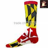 Custom Your Own Logo Maryland Flag Crew Socks From China