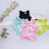 Factory Price Multicolor Children Soft Cotton Cartoon Face Printed Cheap Vest thumbnail-1