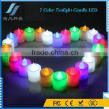 24Pcs / Box 7 Color Rechargeable Battery Operated Mini Tealight Candle LED