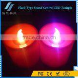 Sound Control Battery Operated Flameless LED Flicker Candles thumbnail-5