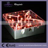 Square Shape 4 Inch RGB Under Vase Centerpiecebase Led Wine Bottlr Base With Remote Control