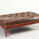 Leather Chair and Ottomans thumbnail-2