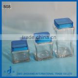glass sweet canister with plastic cap