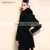Top Quality Women's Sheared Black Mink Reversible Fur Coat thumbnail-3