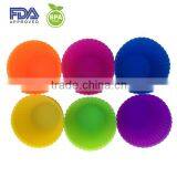 12 High Quality BPA Free Silicone Baking Cups Silicone Muffin Cup Silicone Cupcake Liner Bakeware Set thumbnail-2