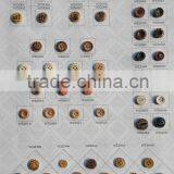 High End Colorful Wooden Buttons for Mens Shirt with Logo Engraved on