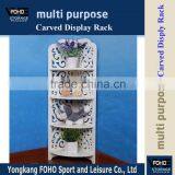 CRD12030 Creative Diy Carved Assemble Portable Storage Shelves With 4 Layer White Color