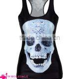 Black Scary Ladies Skull Snake 3D Printed Tank Top BX121 Tank Top Women thumbnail-3
