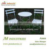 Wooden Top Iron Bistro Table Set thumbnail-1