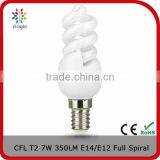 T2 350lm 7w 40we E14 Full Sprial Energy Saving Light Bulb thumbnail-1