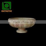 Outdoor Natural Stone Planter Carving