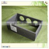 Black Color Three Compartments Wood Test Tube Rack thumbnail-3