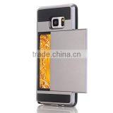 Slip Cover Card Slot Phone Case TPU + PC Phone Hull Protective Back Cover for Samsung Note 7 thumbnail-6