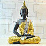 Polystone Vintage Meditating Buddha Statue