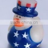 Promotional American flag printing floating rubber baby bath duck