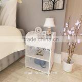 New Modern Simple High Gloss Jane European Style Storage Cabinet With a Drawer , White Carved Night Stand, Bedside Table thumbnail-2