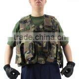Camouflage Woodland Green Tactical Vest With Pen Flash Light Magazine Pouch for Front Rear thumbnail-3