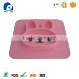 New Design Food Grade Silicone Baby Placemat Rabbit Shape thumbnail-2