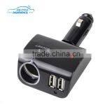 12V 24V Output 5V 2100mA Car Cigarette Lighter Socket 1 Hole 2 USB With Flexible Plug thumbnail-1