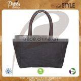 12 oz Canvas Tote Bag With Polyester Lining & With PU Padded Handle & Bottom thumbnail-3