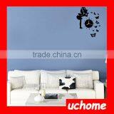 UCHOME Modern Style Butterfly Fairy DIY Mirror Wall Clock Wall Sticker Home Decor Bedroom Living Room thumbnail-5