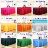 Accordian Polyester Table Skirt thumbnail-1