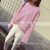 Fashion Custom Stripe Long Sleeve Women Bulk Wholesale t Shirts thumbnail-2
