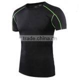 100% Polyester Men Fake V-neck Cycling Gym T-shirt Custom Dry Fit T-shirt thumbnail-3