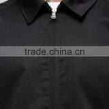 Custom Adults Best Price High Quality New Design Durable Ribbed Collar 100% Cotton Woven Black Casual Men Bomber Wind Jacket thumbnail-3