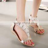 HFR-T0043 Wholesale Flat Beading PU Fashion Model Sandal 2014 thumbnail-1
