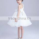 2017 Wholesale Children One Sleeve Shoulder Dress Flowers Slashes Dresses thumbnail-6