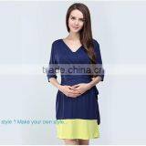 Maternity Summer Outlet Dress Hit Color Atheleisure Nursing Clothing Ladies Hide Breastfeeding Opening Skirts thumbnail-1