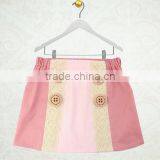 Wholesale Children's Boutique Clothing Girls Cotton Skirt Lace Trim Button Design thumbnail-1