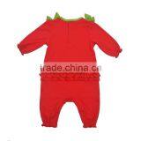 Ruffles Girls Romper Baby Girl Christmas Long Sleeve Bubble Romper thumbnail-2