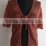 Fashion Ladies Hand Crochet Cardigan Sweater thumbnail-1