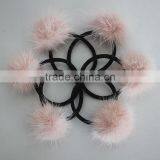 Myfur China Factory Price Wholesale Genuine Mink Fur Ball Attach Hair Band thumbnail-4