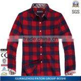 New Arrivel OEM Red and Black Check Flannel Shirt thumbnail-1