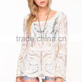Latest Summer Lace Blouse Fashion Blouses for Middle Aged Women thumbnail-2