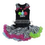 Yiwu China Clothes New Sale Baby Girls Dress Set Summer Dance Skirts 2pcs Lace Tutu Ruffle Skirt Child Sleeveless Tank Top+dress thumbnail-4