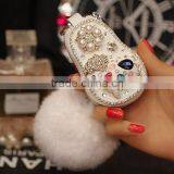 Stylish Diamond Key Holder Leather Wallet Case for Keys thumbnail-3