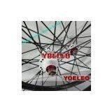 700C Carbon Wheels Clincher 38MM White Hubs Black Spokes 3K Glossy thumbnail-2