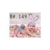 Cute Rabbit Baby Hat and Shorts Handmade Crochet Photography Props Baby Hat and Shorts thumbnail-2