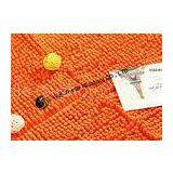 Orange Brown Chenille Microfiber Carpet Pad , Stain Resistant Polyester Carpet thumbnail-1