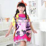 Microfiber Printed Kids Hooded Beach Towels thumbnail-3