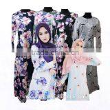 Plus Size Flower Muslim Dress/dqgla Muslim Islamic Arabian Middle East Abaya Kaftan Dresses/fancy dl Islamic Muslim Dress thumbnail-2